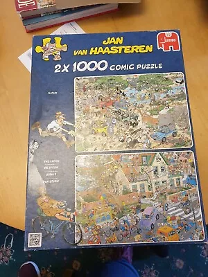 Jan Van Haasteren 2 X 1000 Piece Jigsaws Safari & The Storm • £7.17