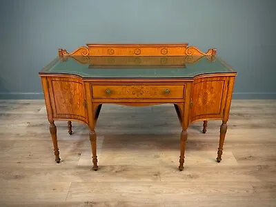 £695 • Buy Attractive Antique Edwardian Inlaid Satinwood Dressing Table / Writing Desk