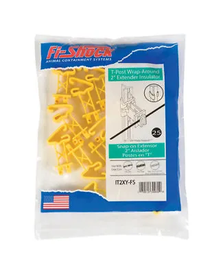 Fi-Shock  Electric  T-Post Extension Insulator  25 Pk Yellow • $17.99