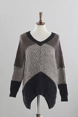 Anthropolgie LA FEE VERTE V-Neck Sweater : Brown XS S - Extra Small / Small • $16.99