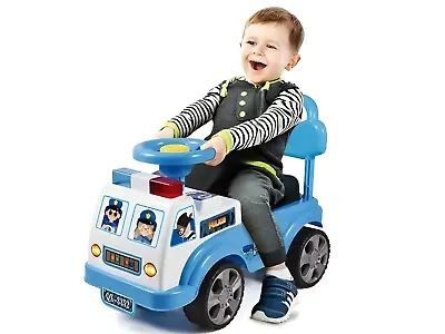 £22.99 • Buy RLS My First Ride On Police Car Kids Toy Car Boys And Girls Push Along Toddlers