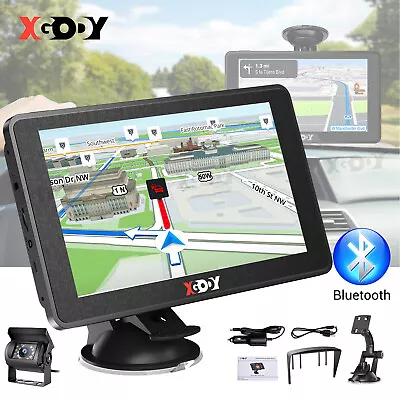 XGODY 7'' SAT NAV GPS Navigation AV-IN + 20M Wire Reversing Camera For Truck 8GB • $99.99