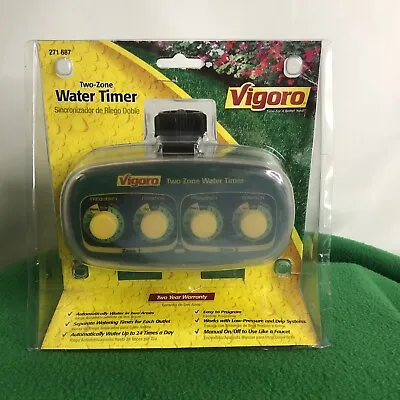 Vigoro Two Zone Water Timer 271-687 New Never Used But Cover Has Fade • $19.99