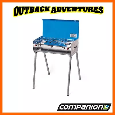 Companion Rv 2 Burner Gas Stove And Grill With Legs Camping Cooking Comp546 • $118