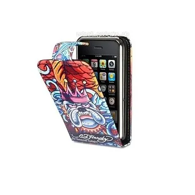 Unique BRITISH BULL DOG BLING Leather Flip Case Cover IPhone 4 4G 4TH GEN / GIFT • £39.99