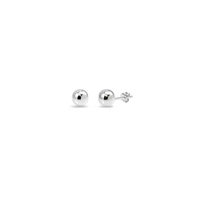 Sterling Silver 8mm Polished Ball Bead Stud Earrings • $12.43