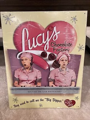 I Love Lucy Metal Sign Lucy’s Chocolate Factory • $12