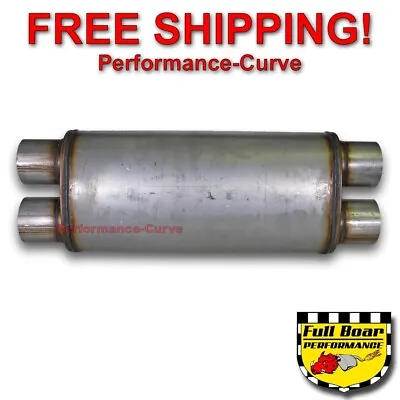 Performance Exhaust Muffler 18  MAX FLOW SS 5x8 - Dual 3  / Dual 3  MF2469 • $59.95