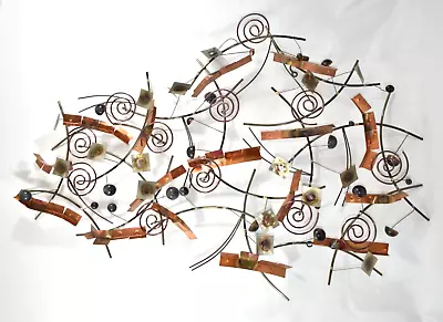 Curtis JERE Artisan House MCM Modernist Design Metal Wall Art Sculpture Signed • $349.99