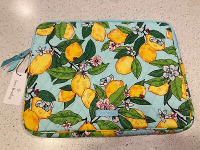 NWT Vera Bradley Laptop Sleeve Padded Case Cover Bag Lemon Grove Zip Fit To 13  • $13.50