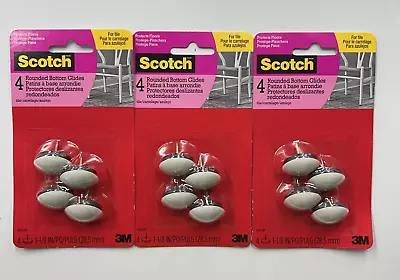 Scotch Bottom Rounded Glides Dome Chair Leg Foot Plastic Nail 1-1/8in 3 Pack • $18.79