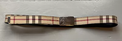 £55 • Buy Women’s Burberry London Nova Check Leather Belt  40/100 Made In Italy 