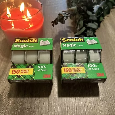 2-3 Ct Bonus Packs Scotch Magic Tape Easy Cut Dispenser Clear 3/4  X350  • $10