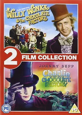 Willy Wonka And The Chocolate Factory/Charlie And The Chocolate Factory (DVD) • £7.21