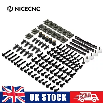 £20.99 • Buy 190PCS/Set Complete Motorcycle Fairing Bolts Kit Panel Speed Clip Fastener Screw