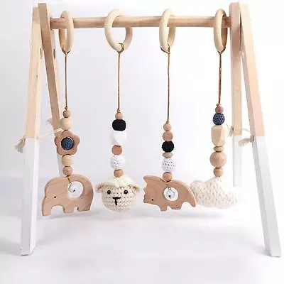 Wooden Play Arc Baby Play Gym Skill Improving Attractive Colours For Housrhold • £14.16