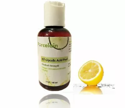 Porcelain Skin Glycolic Acid Peel Medical Grade Peel 2 Oz 35% 50% And 65% • $15.99