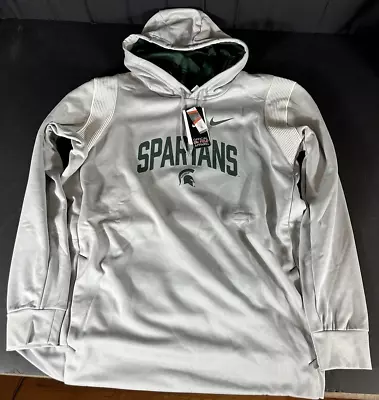 Michigan State Spartans Nike Hoodie Therma-FIT On-Field Gray XL Ncaa Football • $55.99