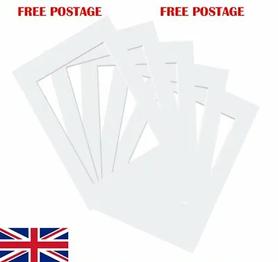 Pure White Photo/ Picture Mount 10x10cm To 40x40cm Fit All Sizes 1 2345 Pack • £14.98