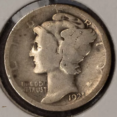 1921 10c Mercury Silver Dime - AG/Good - Full Date - Value Coin - SKU-T4273 • $38