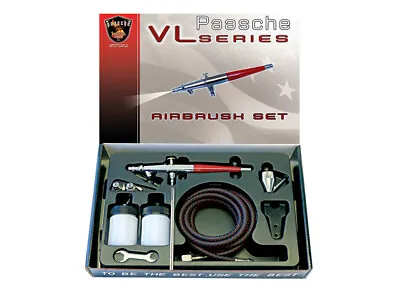 Paasche Vl-3as Double Action Suction Feed Airbrush Kit Includes 3 Head Sets • £127.99