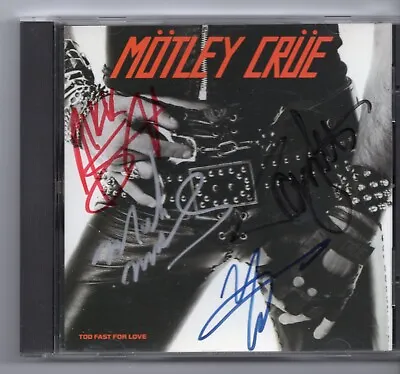 MOTLEY CRUE- In-person Signed / Autographed X 4 CD - GUARANTEED AUTHENTIC • $750