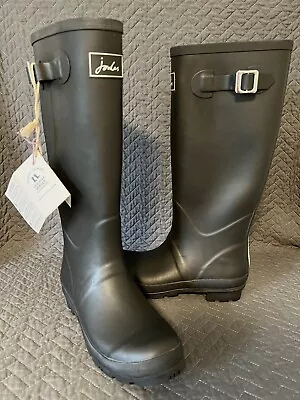 Joules Womens Field Welly Wellies  Black Sz 9 Tall Height Rain Boots NEW READ⬇️ • $34.95