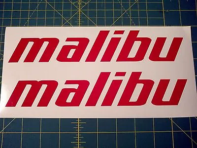 2 Malibu Boats Di-cut Stickers Red Wakeboard Decal • $8.99