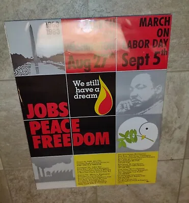 March On Washington 1963-1983 MLK Poster We Still Have A Dream 24x18 Asbury Park • $49