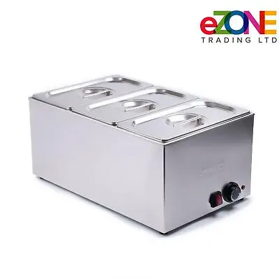 £119.99 • Buy EZone Commercial Bain Marie With 3x Gastronorm Pan Catering Wet Heat Food Warmer