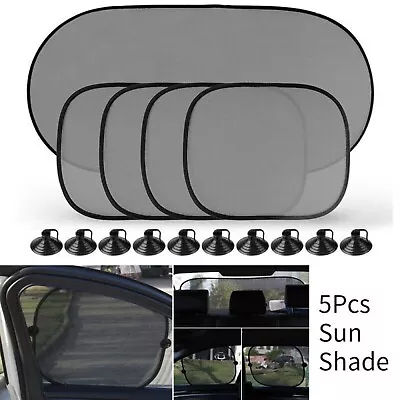 5XCar Rear Window Screen Mesh UV Protectio Cover Windshield Side Sunshade Visor • $13.99