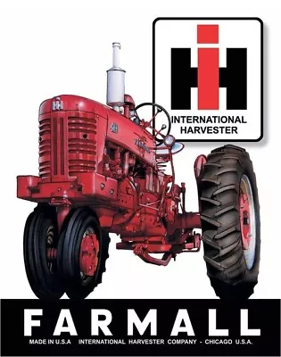 FARMALL INTERNATIONAL HARVESTER Sign Vintage Looking Man Cave Garage Automobilia • $19.95