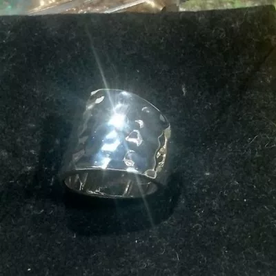 10 Brand New Signed Premier Design Hammered Silver Finger Rings • $12
