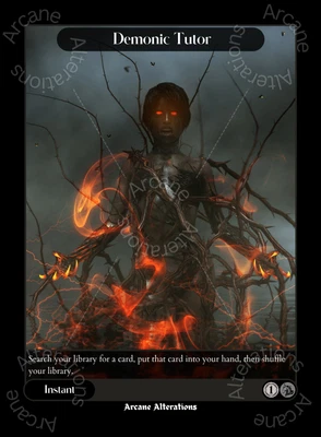 $6.99 • Buy Demonic Tutor - High Quality Altered Art Custom Cards