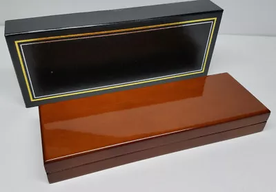 LUXURY BROWN POLISHED WOOD  JEWELRY DISPLAY CASE ORGANIZER STORAGE GIFT BOX  New • $12.99