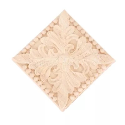 Floral Carved Decal Woodcarving Applique Onlay Bed Wall Cabinet Furniture Decor • $3.78