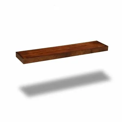 Solid Mango Wood Dakota Large Floating Shelf New Indian Furniture  • £74.95