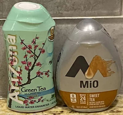 LOT OF 5 Bottles OF MiO SWEET TEA & ARIZONA GREEN TEA WATER FLAVOR ENHANCER • $19.94