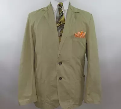 Vintage Banana Republic Mens Pure Cotton Italian Safari Jacket Sport Coat Medium • $34.95