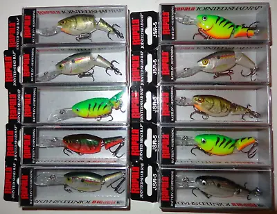 $55 • Buy Lot Of 10 New Assorted Rapala Jointed Shad Rap JSR-5 Crankbait Fishing Lures