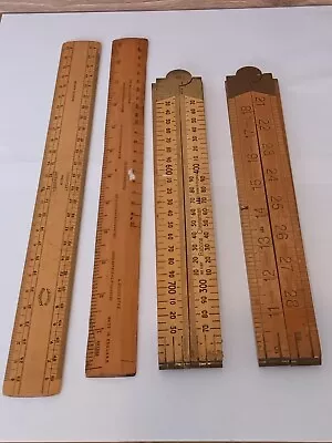 $18.80 • Buy Vintage Rabone Chesterman Folding Yardstick No.1161 1162 J.W.Smith Rule 