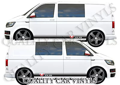 VW Transporter T4 T5 T6 Racing Stripes Graphic Decals Stickers RS227 • $31.08
