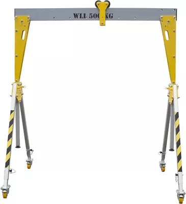 300kg Aluminium Portable A Frame Lifting Gantry Crane Hoist 6m Beam 2100-3000mm • £2495.94