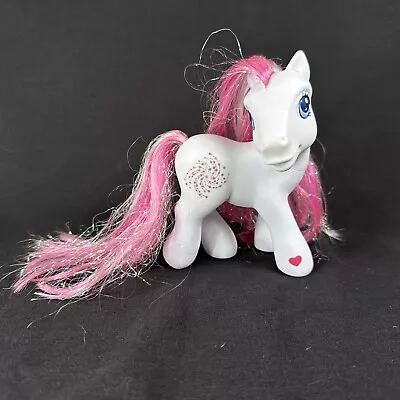 2002 My Little Pony Star Swirl G3 White Pink Tinsel Hair Sparkle Hasbro MLP • $8.15