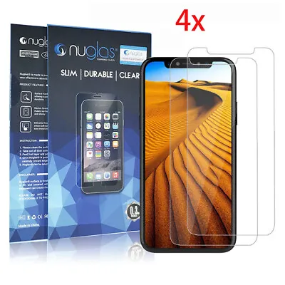 $14.95 • Buy 4X Nuglas Tempered Glass Screen Protector IPhone 12 11 PRO X XS Max 8 7 6 6S Plu
