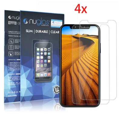 $14.95 • Buy 4X Nuglas Tempered Glass Screen Protector IPhone 12 11 PRO X XS Max 8 7 6 6S Plu