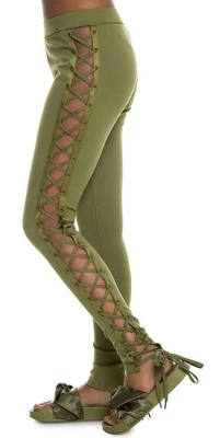 $86.40 • Buy PUMA X Rihanna Fenty Womens Boxing & Bomber Lacing Tight Leggings Olive Green