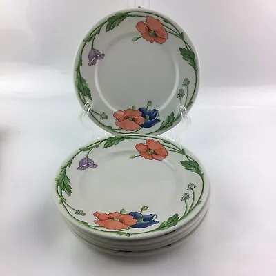 Lot Of 6 Villeroy & Boch AMAPOLA Salad Dessert Lunch Plates Germany • $74