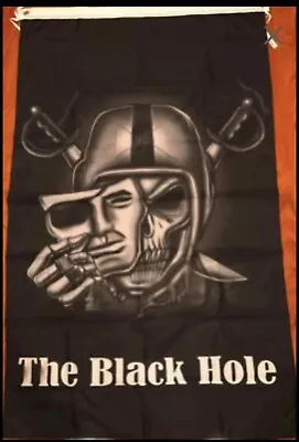 Las Vegas Raiders 3 X 5 Feet The Black Hole Flag Banner NFL Football Fan Oakland • $17