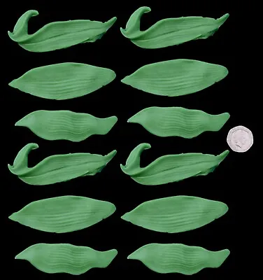 12 X Edible 3D Mixed Leaves Leaf Set 9 Cupcake Topper Decorations Weddings • £7.99